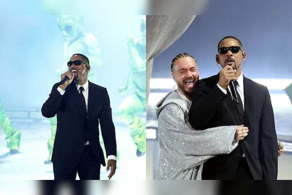 Will Smith Joins J Balvin on Stage at Coachella for "Men in Black" Performance