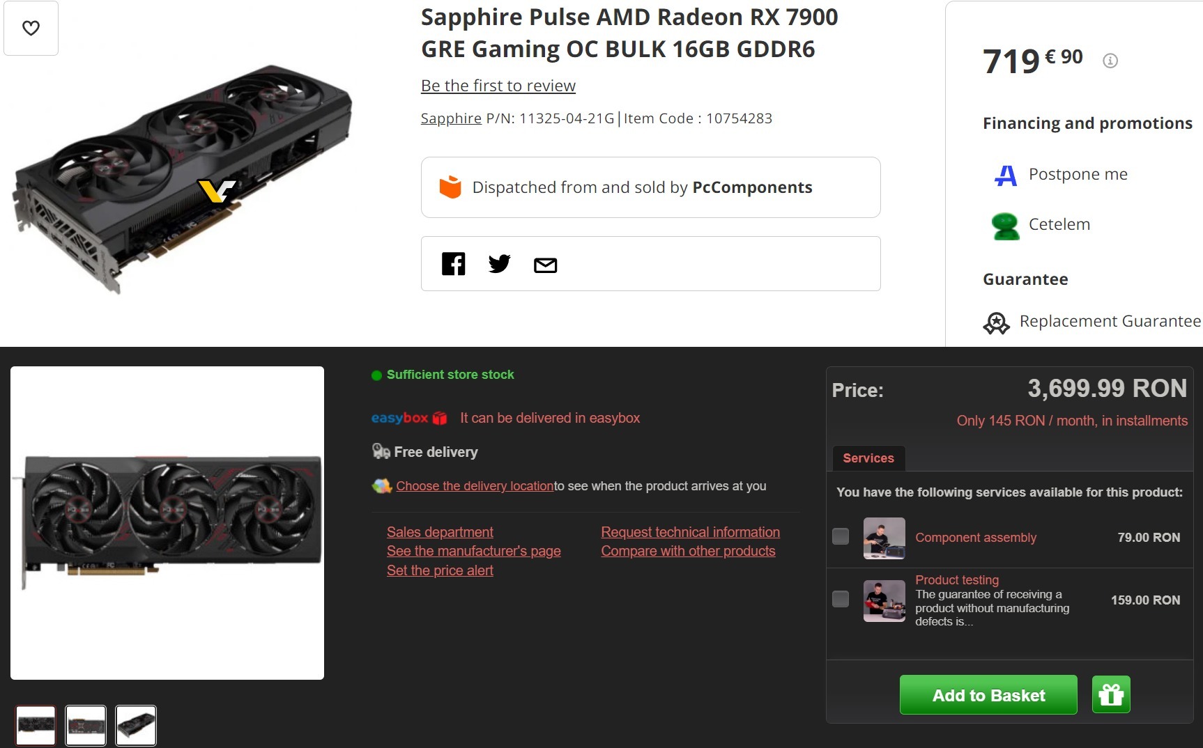 AMD Radeon RX 7900 GRE Now Available for Individual Purchase in European Web Shops at Competitive Prices